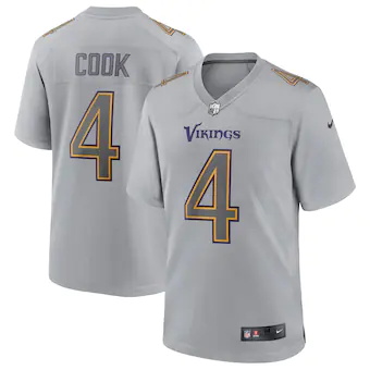 mens nike dalvin cook gray minnesota vikings atmosphere fas